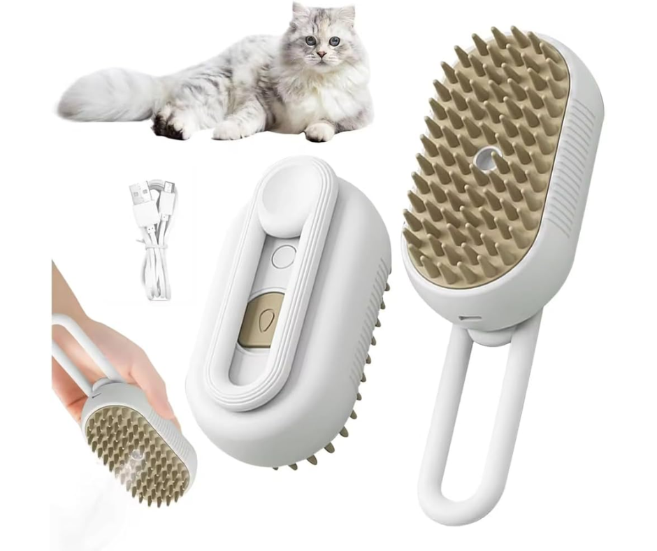 Cepillo de vapor 3 en 1 para gatos - VapoPet™