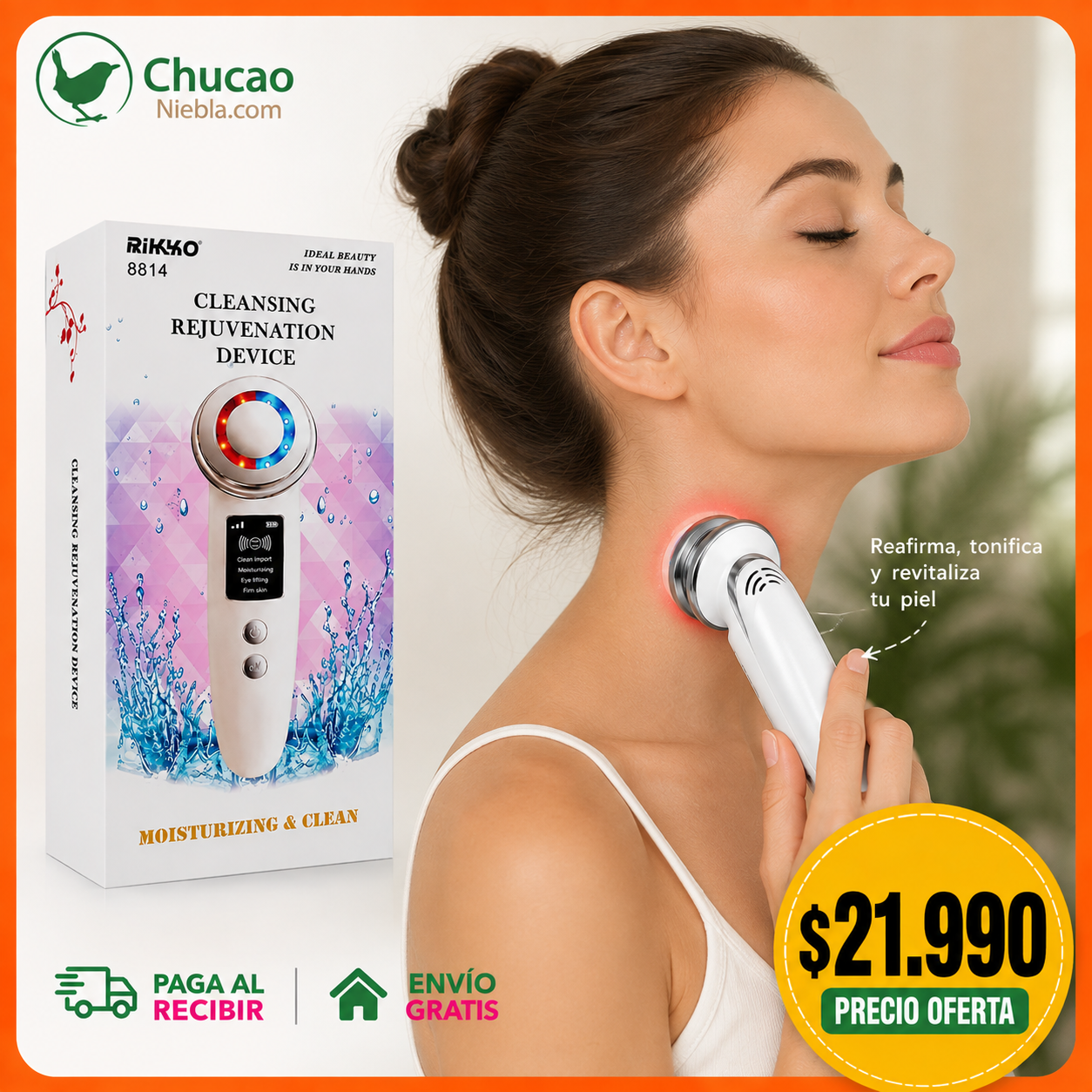 Masajeador Elevador Facial Rejuvenecedor + Sérum