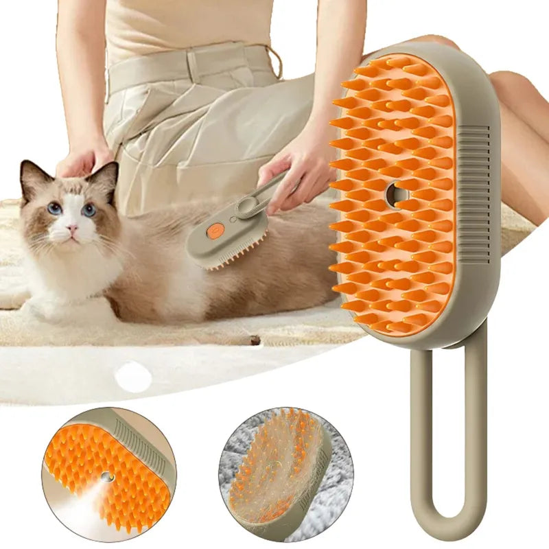 Cepillo de vapor 3 en 1 para gatos - VapoPet™
