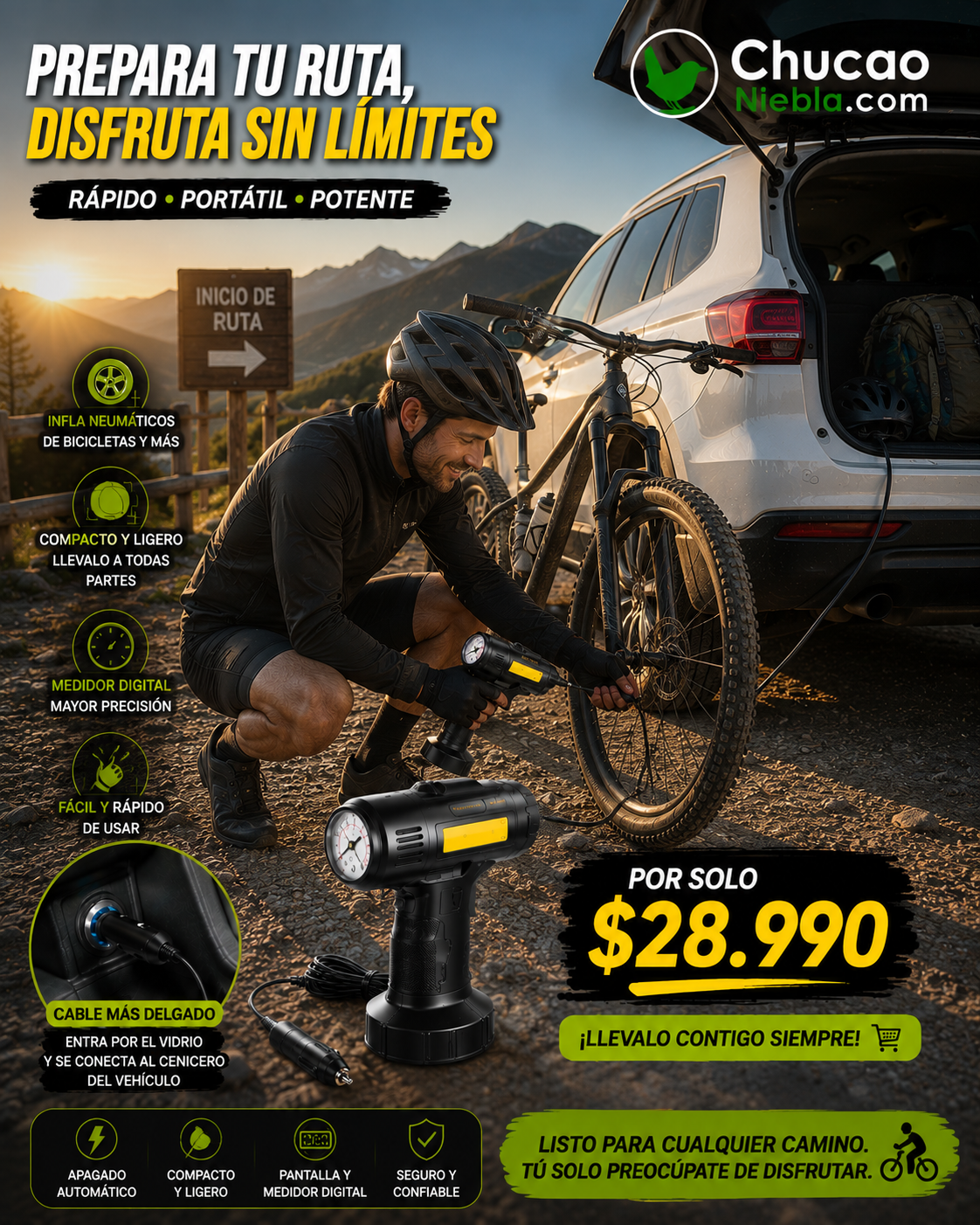 AirMaster Go™ – Compresor Inalámbrico Premium