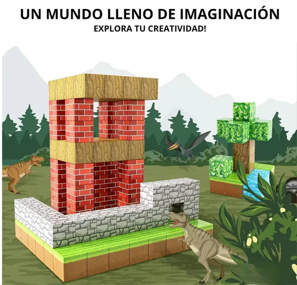 Bloques Magnéticos Bosque Niños 75 PCS