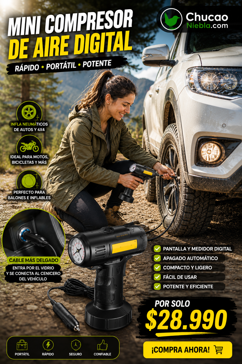 AirMaster Go™ – Compresor Inalámbrico Premium