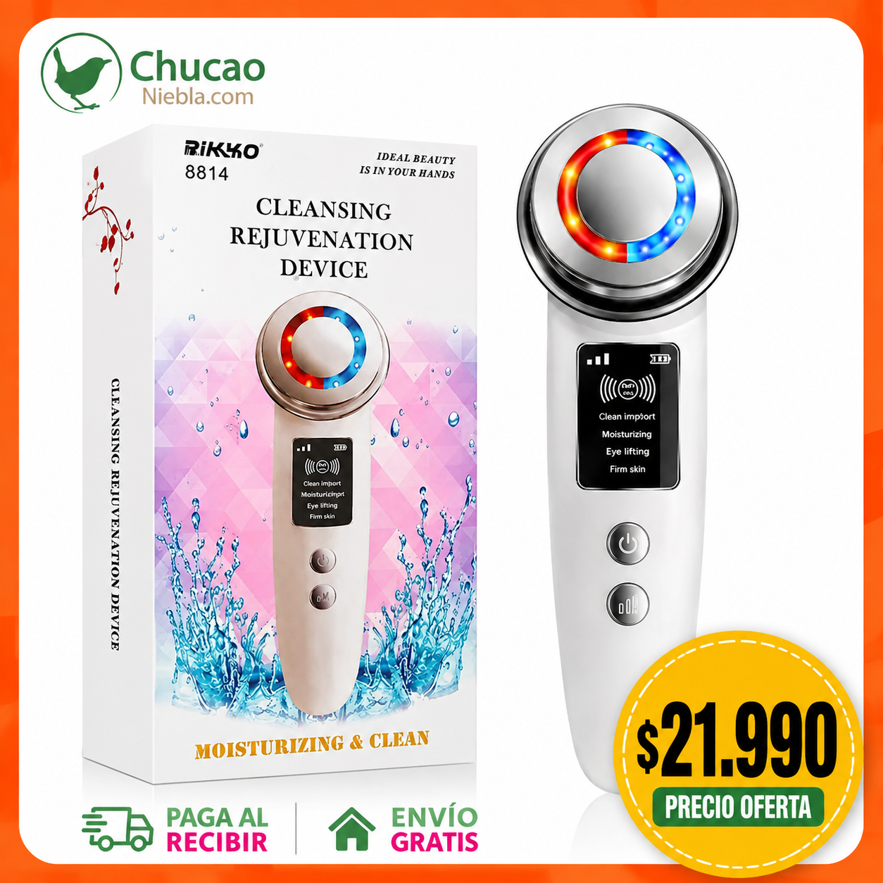 Masajeador Elevador Facial Rejuvenecedor + Sérum