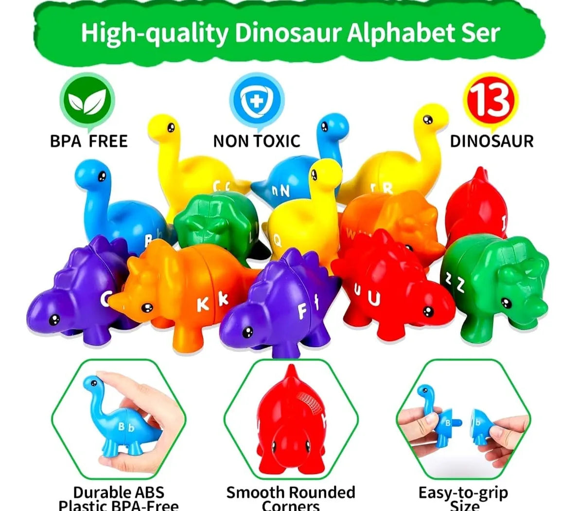 JUEGO DE ENCAJE DINOSAURIOS COLORES Y LE