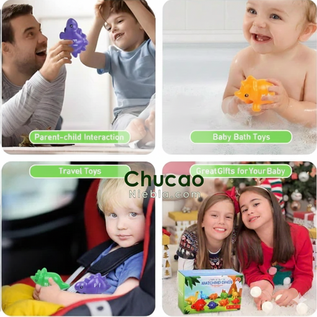 JUEGO DE ENCAJE DINOSAURIOS COLORES Y LE