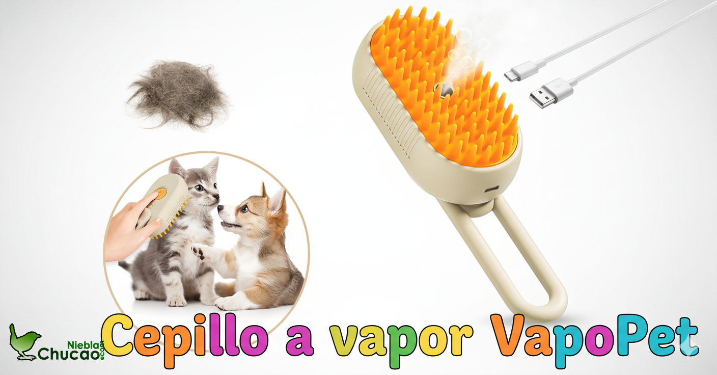 Cepillo de vapor 3 en 1 para gatos - VapoPet™