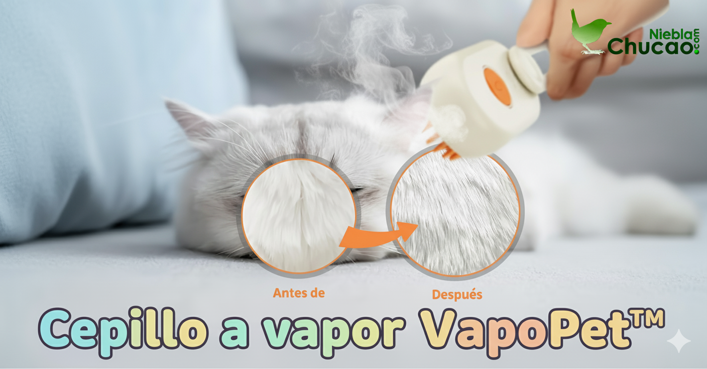Cepillo de vapor 3 en 1 para gatos - VapoPet™