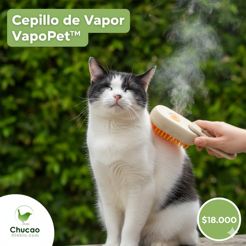 Cepillo de vapor 3 en 1 para gatos - VapoPet™
