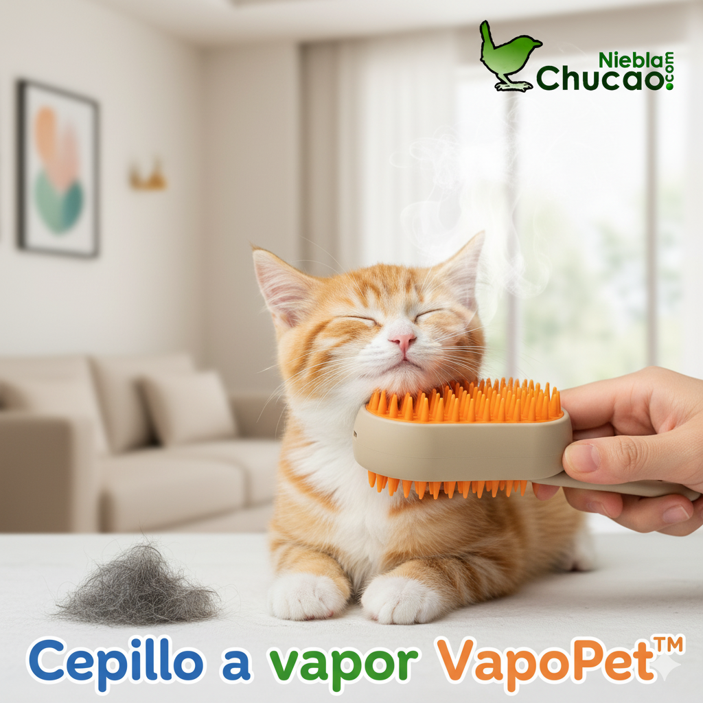 Cepillo de vapor 3 en 1 para gatos - VapoPet™