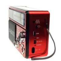 KIT RADIO SOLAR + LINTERNA ROJA EMERGENCIA